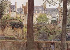 On the Boulevards-Dinan-Brittany (mk46), William Frederick Yeames,RA